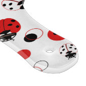 Eenvoudig rood, zwart en wit ladybug-patroon snijplank (Hoek)