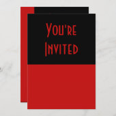 eenvoudig rood zwart kaart (Voorkant / Achterkant)