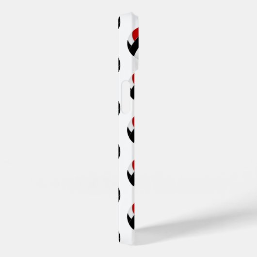 Eenvoudig rood zwart volleyballen patroon monogram Case-Mate iPhone case (Achterkant / Rechts)