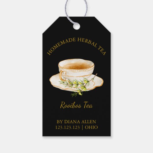 Eenvoudig Rooibos Tea Hang Label Cadeaulabel (Voorkant)