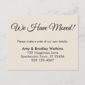 Eenvoudig room We hebben adreswijziging verplaatst Informatiekaartje (Voorkant)