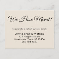 Eenvoudig room We hebben adreswijziging verplaatst