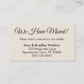 Eenvoudig room We hebben adreswijziging verplaatst Informatiekaartje (Voorkant)