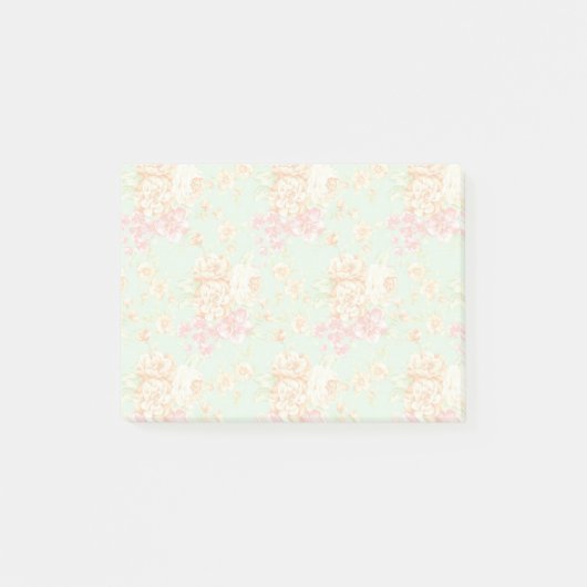 Eenvoudig  Roos Afdruk Floral Sticky Notes (Voorkant)