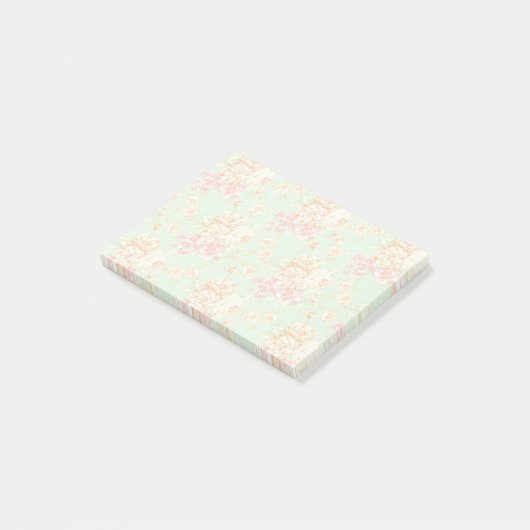 Eenvoudig  Roos Afdruk Floral Sticky Notes (Schuin)