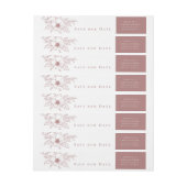 Eenvoudig Roos Anemone Art Floral Save the Date (Vel)