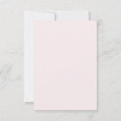 Eenvoudig Roos Blush Soft Elegant Minimalist Plain RSVP Kaartje (Achterkant)