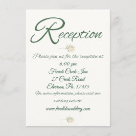 Eenvoudig Roos bruiloft receptie behuizing Kaart