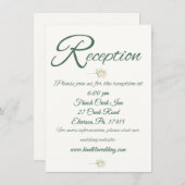 Eenvoudig Roos bruiloft receptie behuizing Kaart (Voorkant / Achterkant)