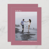 Eenvoudig Roos BUDGET Weddenschap Foto uitnodiging (Voorkant / Achterkant)