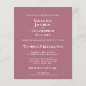 Eenvoudig Roos BUDGET Weddenschap Foto uitnodiging (Achterkant)