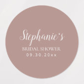 Eenvoudig Roos en wit Vrijgezellenfeest Labels (Design 2)