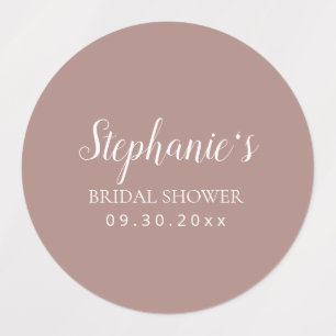 Eenvoudig Roos en wit Vrijgezellenfeest Labels