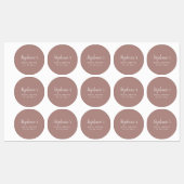 Eenvoudig Roos en wit Vrijgezellenfeest Labels (Vel)