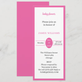 Eenvoudig Roos gepersonaliseerd Baby shower Kaart