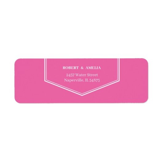 Eenvoudig Roos gepersonaliseerd retouradres Etiket (Voorkant)