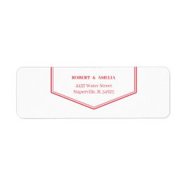 Eenvoudig Roos Gepersonaliseerd retouradres Etiket