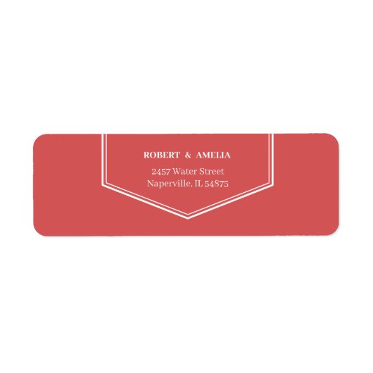 Eenvoudig Roos gepersonaliseerd retouradres Etiket (Voorkant)