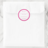 Eenvoudig Roos gepersonaliseerde bruiloft Ronde Sticker (Tas)