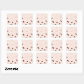 Eenvoudig Roos Gold Confetti Pink Generic Vierkante Sticker (Vel)