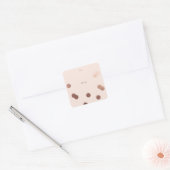 Eenvoudig Roos Gold Confetti Pink Generic Vierkante Sticker (Envelop)