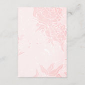 Eenvoudig Roos Gold Copper Elegant Floral Wedding Informatiekaartje (Achterkant)