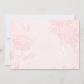 Eenvoudig Roos Gold Copper Elegant Floral Wedding Kaart (Achterkant)