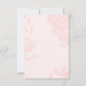 Eenvoudig Roos Gold Copper Elegant Floral Wedding RSVP Kaartje (Achterkant)