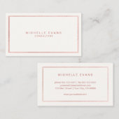 Eenvoudig Roos Gold en Ivory Visitekaartje (Voorkant / Achterkant)