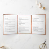 Eenvoudig Roos Gold Floral Luxury Salon Brochure Drieluik Kaart (Binnen)