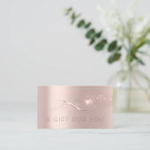 Eenvoudig Roos Gold Heart Cadeaubon Beauty Lux Afsprakenkaartje (Staand voorkant)