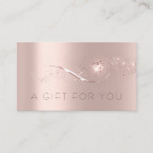 Eenvoudig Roos Gold Heart Cadeaubon Beauty Lux Afsprakenkaartje (Voorkant)