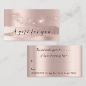 Eenvoudig Roos Gold Heart Cadeaubon Beauty VIP Afsprakenkaartje (Voorkant / Achterkant)