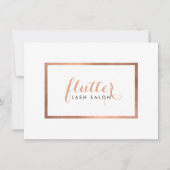 Eenvoudig Roos Gold Lash Salon Logo Cadeaubon (Voorkant)