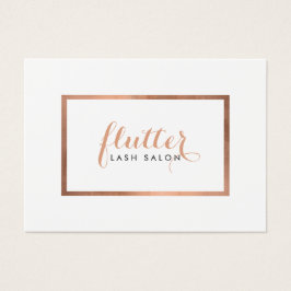 Eenvoudig Roos Gold Lash Salon Logo Nazorg Kaart