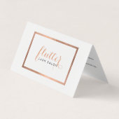Eenvoudig Roos Gold Lash Salon Logo Nazorg Kaart Visitekaartje (Voorkant)