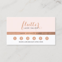 Eenvoudig Roos Gold Lash Salon Logo Pink Loyalty K