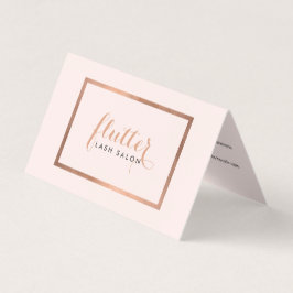Eenvoudig Roos Gold Lash Salon Logo Pink Nazorg Visitekaartje