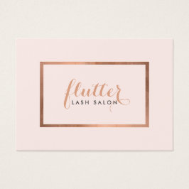 Eenvoudig Roos Gold Lash Salon Logo Pink Nazorg Visitekaartje