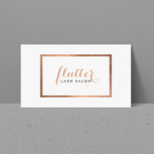 Eenvoudig Roos Gold Lash Salon Logo