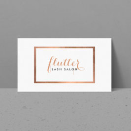 Eenvoudig Roos Gold Lash Salon Logo Visitekaartje