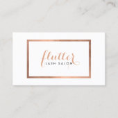 Eenvoudig Roos Gold Lash Salon Logo Visitekaartje (Voorkant)