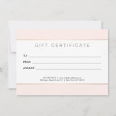 Eenvoudig Roos Gold Lash Salon Pink Cadeaubon (Achterkant)