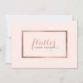 Eenvoudig Roos Gold Lash Salon Pink Cadeaubon (Voorkant)