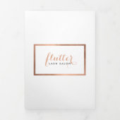 Eenvoudig Roos Gold Lash Salon Prijs Lijst Brochur Drieluik Kaart (Cover)