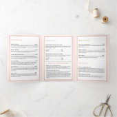 Eenvoudig Roos Gold Lash Salon Roze Brochure Drieluik Kaart (Binnen)