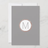 Eenvoudig Roos Gold Lijst Slate Grey Wedding Kaart (Achterkant)