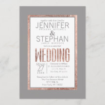 Eenvoudig Roos Gold Lijst Slate Grey Wedding