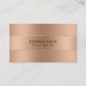 Eenvoudig Roos-Gold metallisch ontwerp Visitekaartje (Voorkant)