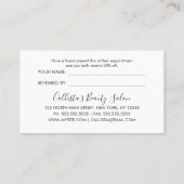 Eenvoudig Roos Gold Modern Typografie Black White Aanbevelingskaartje (Achterkant)